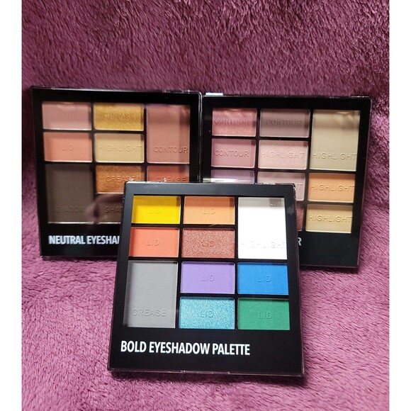 3 Makeup Pallettes . Eye shadow, face palette, highlight & contour . - Picture 1 of 4
